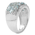 3.24 Carat Genuine Blue Topaz & White Topaz .925 Sterling Silver Ring by Bids.com
