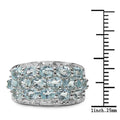 3.24 Carat Genuine Blue Topaz & White Topaz .925 Sterling Silver Ring by Bids.com