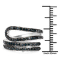 0.83 Carat Genuine Blue Diamond .925 Sterling Silver Ring by Bids.com