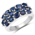 10.40 Carat Genuine Blue Sapphire .925 Sterling Silver 3 Piece Jewelry Set (Ring, Earrings, and Pendant w/ Chain) by Bids.com