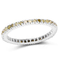 0.57 Carat Genuine Yellow Diamond .925 Sterling Silver Ring by Bids.com