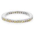 0.57 Carat Genuine Yellow Diamond .925 Sterling Silver Ring by Bids.com