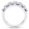 2.05 Carat Genuine Tanzanite and White Topaz .925 Sterling Silver Ring by Bids.com
