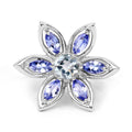1.34 Carat Genuine Aquamarine and Tanzanite .925 Sterling Silver Ring by Bids.com