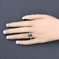 2.26ct Marquise Blue Sapphire and Diamond Prong 14K Yellow Gold Bypass Engagement Ring by Fine Color Jewels