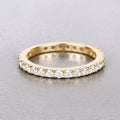 1 ct Round Lab Grown Diamond Prong 14K Yellow Gold Eternity Band Ring by Fine Color Jewels