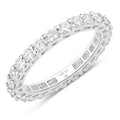 1.50ct Round Lab Grown Diamond Prong 14K White Gold Eternity Band Ring by Fine Color Jewels