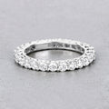1.50ct Round Lab Grown Diamond Prong 14K White Gold Eternity Band Ring by Fine Color Jewels