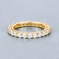 1.50ct Round Lab Grown Diamond Prong 14K Yellow Gold Eternity Band Ring by Fine Color Jewels