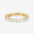 1.50ct Round Lab Grown Diamond Prong 14K Yellow Gold Eternity Band Ring by Fine Color Jewels