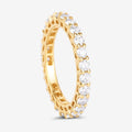 1.50ct Round Lab Grown Diamond Prong 14K Yellow Gold Eternity Band Ring by Fine Color Jewels