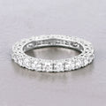 2 ct Round Lab Grown Diamond Prong 14K White Gold Eternity Band Ring by Fine Color Jewels