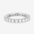 2 ct Round Lab Grown Diamond Prong 14K White Gold Eternity Band Ring by Fine Color Jewels