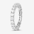 2 ct Round Lab Grown Diamond Prong 14K White Gold Eternity Band Ring by Fine Color Jewels