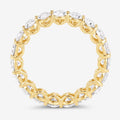 3 ct Round Lab Grown Diamond Prong 14K Yellow Gold Eternity Band Ring by Fine Color Jewels