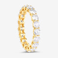 3 ct Round Lab Grown Diamond Prong 14K Yellow Gold Eternity Band Ring by Fine Color Jewels