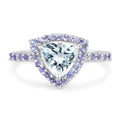 1.41 Carat Genuine Aquamarine & Tanzanite .925 Sterling Silver Ring by Bids.com