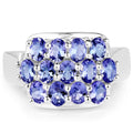 2.21 Carat Genuine Tanzanite .925 Sterling Silver Ring by Bids.com