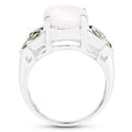 4.52 Carat Genuine Opal and Chrome Diopside .925 Sterling Silver Ring by Bids.com