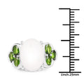 4.52 Carat Genuine Opal and Chrome Diopside .925 Sterling Silver Ring by Bids.com