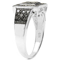 0.77 Carat Genuine Black Diamond .925 Sterling Silver Ring by Bids.com