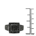 0.77 Carat Genuine Black Diamond .925 Sterling Silver Ring by Bids.com