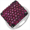 3.15 Carat Genuine Ruby .925 Sterling Silver Ring by Bids.com