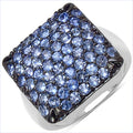 2.21 Carat Genuine Tanzanite .925 Sterling Silver Ring by Bids.com