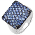 2.21 Carat Genuine Tanzanite .925 Sterling Silver Ring by Bids.com