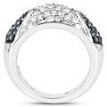 0.94 Carat Genuine Blue Diamond and White Diamond .925 Sterling Silver Ring by Bids.com