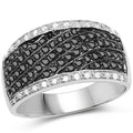 0.79 Carat Genuine Black Diamond .925 Sterling Silver Ring by Bids.com