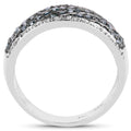 0.80 Carat Genuine Blue Diamond and White Diamond .925 Sterling Silver Ring by Bids.com