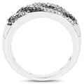 0.62 Carat Genuine Blue Diamond and White Diamond .925 Sterling Silver Ring by Bids.com