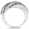 1.25 Carat Genuine Blue Diamond & White Diamond .925 Sterling Silver Ring by Bids.com