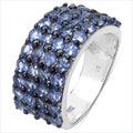 3.08 Carat Genuine Tanzanite .925 Sterling Silver Ring by Bids.com