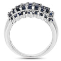 2.70 Carat Genuine Blue Sapphire .925 Sterling Silver Ring by Bids.com