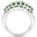 2.48 Carat Genuine Chrome Diopside .925 Sterling Silver Ring by Bids.com