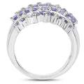 2.35 Carat Genuine Tanzanite .925 Sterling Silver Ring by Bids.com