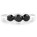 1.22 Carat Genuine Black Diamond .925 Sterling Silver Ring by Bids.com