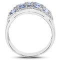 2.62 Carat Genuine Tanzanite and White Topaz .925 Sterling Silver Ring by Bids.com