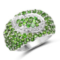 5.18 Carat Genuine Chrome Diopside .925 Sterling Silver Ring by Bids.com