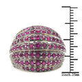 14K Yellow Gold Plated 2.94 Carat Genuine Ruby & White Topaz .925 Sterling Silver Ring by Bids.com