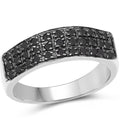 0.35 Carat Genuine Black Diamond .925 Sterling Silver Ring by Bids.com