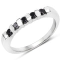 0.50 Carat Genuine Black Diamond .925 Sterling Silver Ring by Bids.com