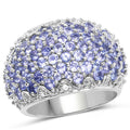 3.01 Carat Genuine Tanzanite and White Diamond .925 Sterling Silver Ring by Bids.com