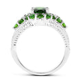 2.28 Carat Genuine Chrome Diopside .925 Sterling Silver Ring by Bids.com