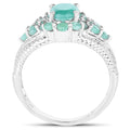 2.13 Carat Genuine Emerald .925 Sterling Silver Ring by Bids.com