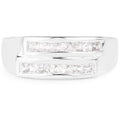 0.70 Carat Genuine White Sapphire .925 Sterling Silver Ring by Bids.com