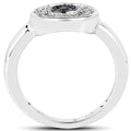 0.20 Carat Genuine Black Diamond and White Diamond .925 Sterling Silver Ring by Bids.com