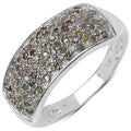0.42 Carat Genuine White Diamond .925 Sterling Silver Ring by Bids.com